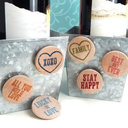 "Inspirational" Wooden Magnets (Set of 36) - 15 Colors Options