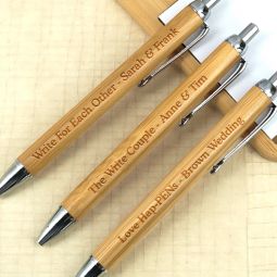 Personalized Eco-Friendly Bamboo Pen Favors