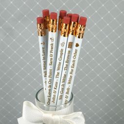 Personalized White Pencils (Set of 12)