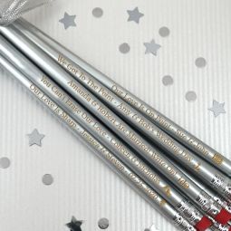 Personalized Silver Pencils (Set of 12)