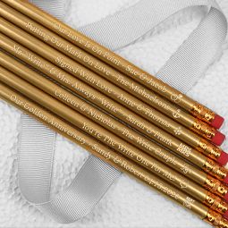 Personalized Gold Pencils (Set of 12)