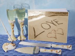 Love on the beach wedding accessory set