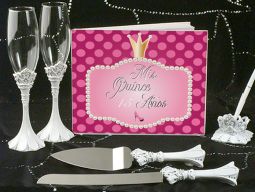 Mis Quince Anos clear crystals accessory set