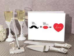 Mr. and Mrs. wedding accessory set