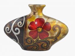 Verona Design Ten Inch Ceramic Vase
