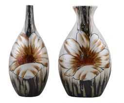 Deanna Design Ten Inch Ceramic Vase Duet