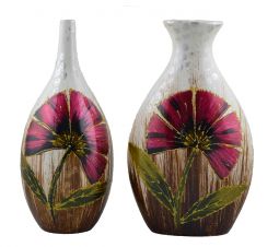 Marisol Design Ten Inch Ceramic Vase Duet