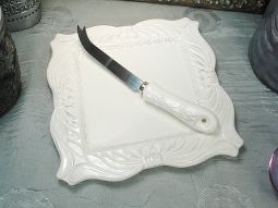 Cheese Board with Knife Deco Platinum Design