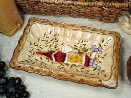 Rectangular Platter Tuscan Harvest Design