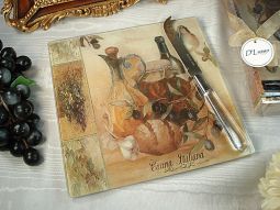 Cheese board with knife Antique Cucina Italiana
