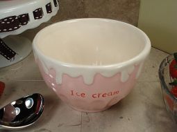 Ceramic Ice Cream Bowl Pink