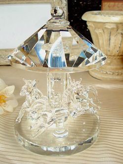 Large Crystal Carousel Centerpiece - VERY LOW STOCK