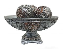 Sofia Collection Four Piece Bowl With Three Orbs Set