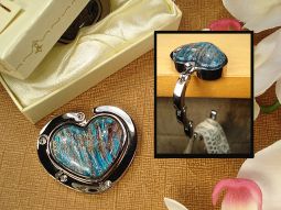 Murano design Heart shaped hand bag holder - LOW STOCK