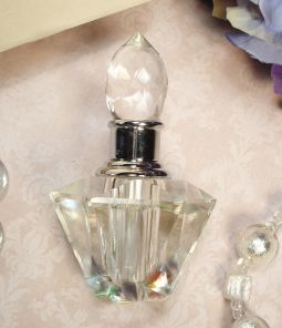 Deluxe Irridescent Crystal Perfume Bottle