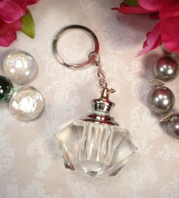 Crystal Perfume Bottle Keychain