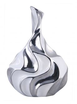 Varena Collection Silver White Vase