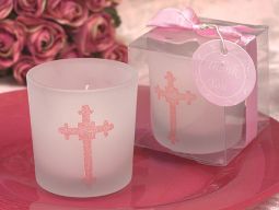 "Blessed Events" Cross design candle holder