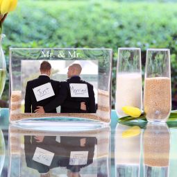 Mr. & Mr. Sand Ceremony Photo Vase Unity Set