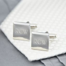 Silver Square Cuff Links