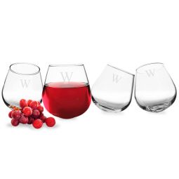 Personalized Tipsy Wine Glasses (Set of 4)