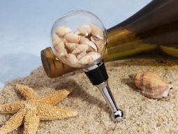 Stunning beach theme seashell bottle stopper