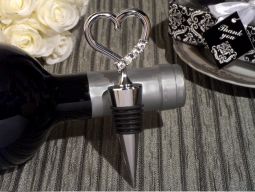 Stylish Bling open heart wine stopper