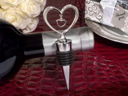 Love within my heart silver bottle stopper