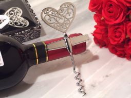Ornate Heart silver wine opener