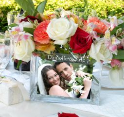 Wedding Reception Glass Photo Vase