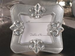 Fleur de lis photo frame favor