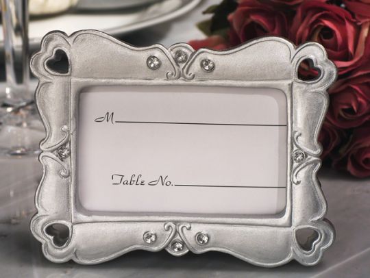 Stylish silver hearts photo frame favor Stylish silver hearts photo frame favor