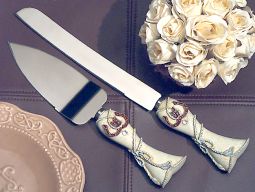Lucky in love Western theme collection cake and knife set