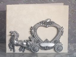 Elegant silver Wedding Coach Guest book