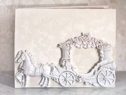 Enchanted White Wedding Coach guest book