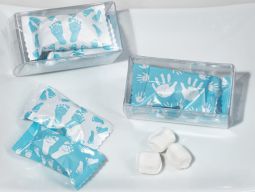 Mint Candy Favors with  Pvc Gift Box Boy Feet and Hand Design