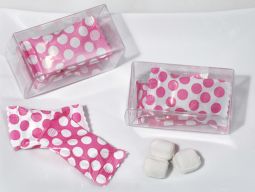 Mint Candy Favors with Pvc Gift Box Pink Dot Design