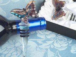 "Murano art deco" collection butterfly wine stopper.