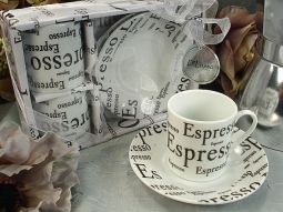 2 Cup 2 saucer PVC box espresso