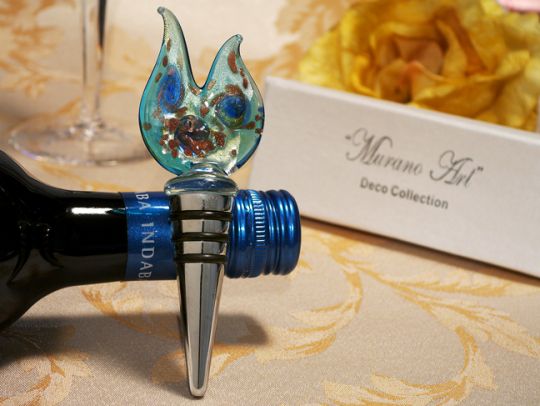 Murano art deco collection Unique golden blue design Murano art deco collection Unique golden blue design