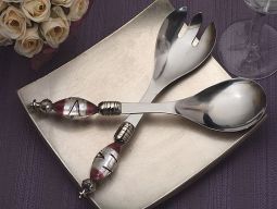 Murano Art Deco Collection Salad Server Set