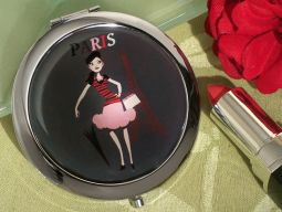 Stylish Paris compact mirror favor