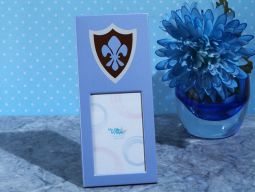 Blue Fleur de lis photo frame