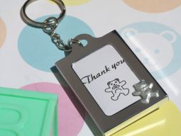 Memorable Moments Teddy bear Keychain Photo Frame Favors