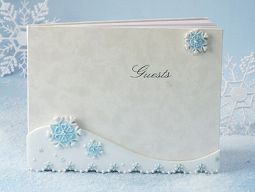 Winter wonderland collection guest book.