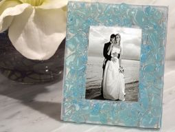 Murano Art Deco Collection Blue Pebble Design Photo Frame