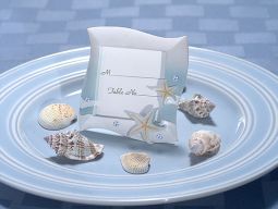 2X3 Place Card Frame  Beach Theme in Blue and White Colors