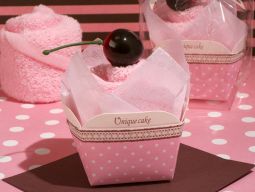 "Sweet Treats Collection" Cupcake towel favor.