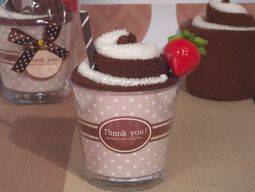 Sweet Treats Collection Chocolate Sundae towel favor