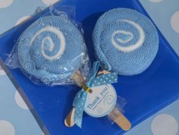 Sweet Treats Collection Blue Lollipop towel favor